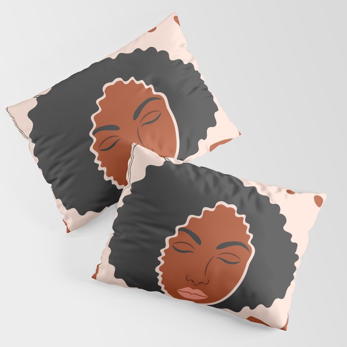 Background with African American woman.  Pillow Sham