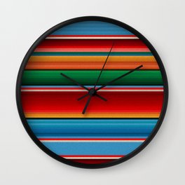 Mexican serape  Wall Clock