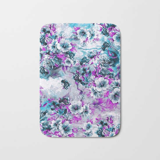 Frozen Flowers IV Bath Mat