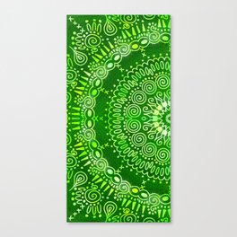 Bright Grass Green Mandala Canvas Print