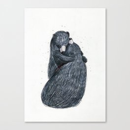 Bears in love Canvas Print