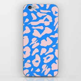 Blue & Nude Leopard / Cheetah Animal Print Design iPhone Skin