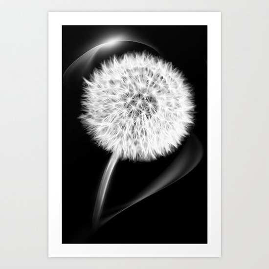 LIFE IN MONO - Dandelion Art Print