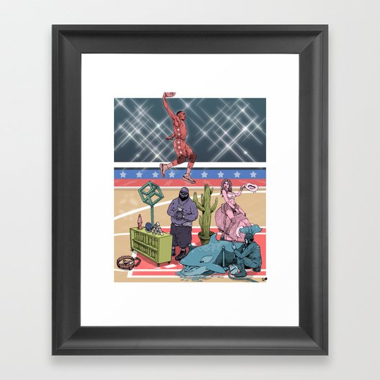 The Dunk Contest Framed Art Print