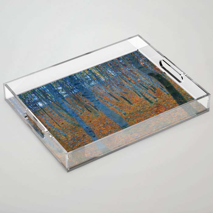 Gustav Klimt Beech Grove I  Acrylic Tray