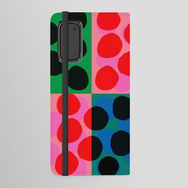 Mid-Century Modern Abstract Bubbles Hot Pink Android Wallet Case