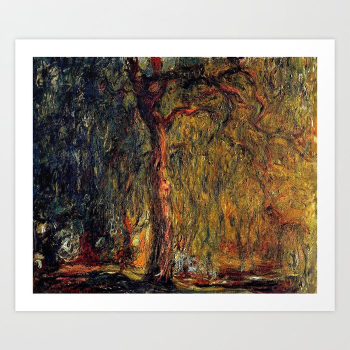 Claude Monet Weeping Willow 1919 Art Print