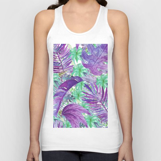 purple jungle Unisex Tank Top