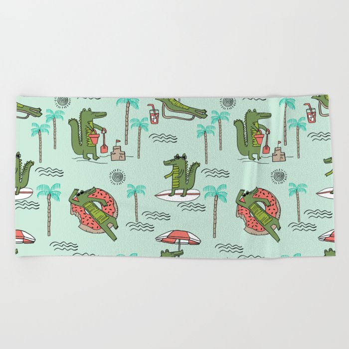 Alligator Vacation Tropical Gator Life Palm Beach Socal Florida Alligator Vacation Tropical Gator Life Palm Beach Socal Florida Gators Towel By Andrealaurendesign Society6