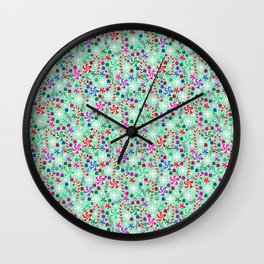 Candy Christmas - Mint Wall Clock
