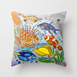 Life Down Under Throw Pillow