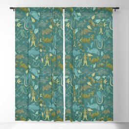 Deepsea Cryptids in Sea Green Blackout Curtain