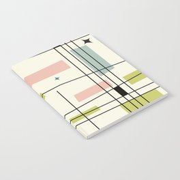 Mid Century Art Bauhaus Style Pastel Notebook