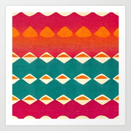 Contemporary Mayan Pattern: Colorful Art Art Print
