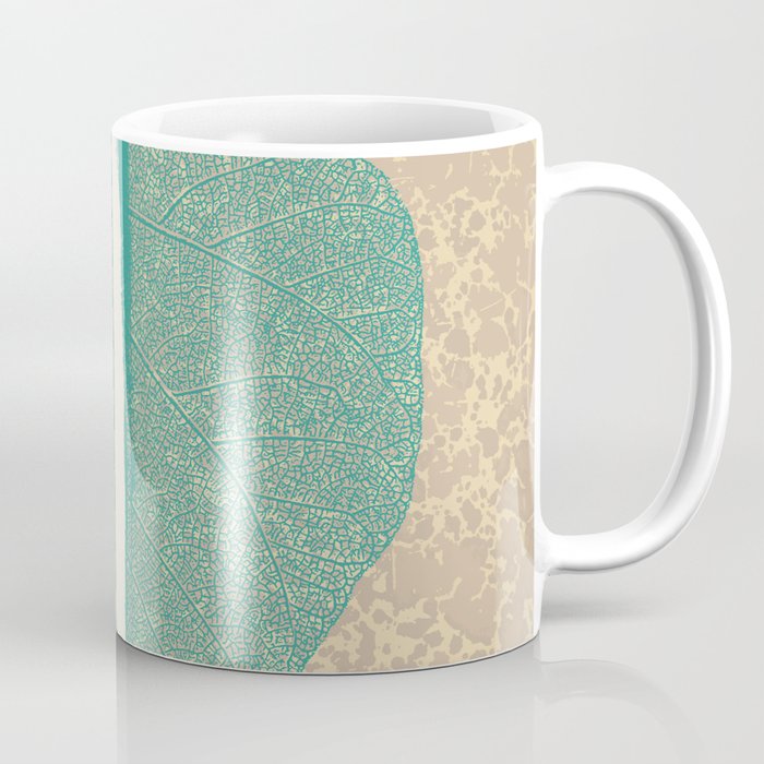 Abstract art gestual and organic, leaf structure Coffee Mug