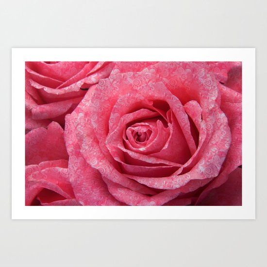 Pink love roses Art Print