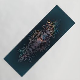 Dark Moon Phase Nebula Totem Yoga Mat