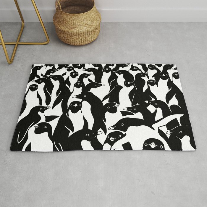 meanwhile penguins Rug