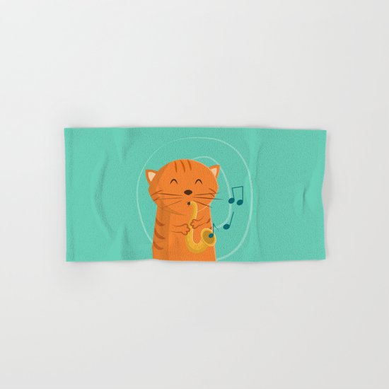 Jazz Cat Hand & Bath Towel