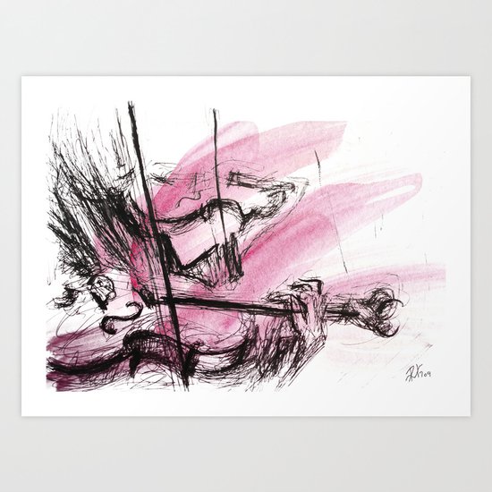 Two Violins Art Print