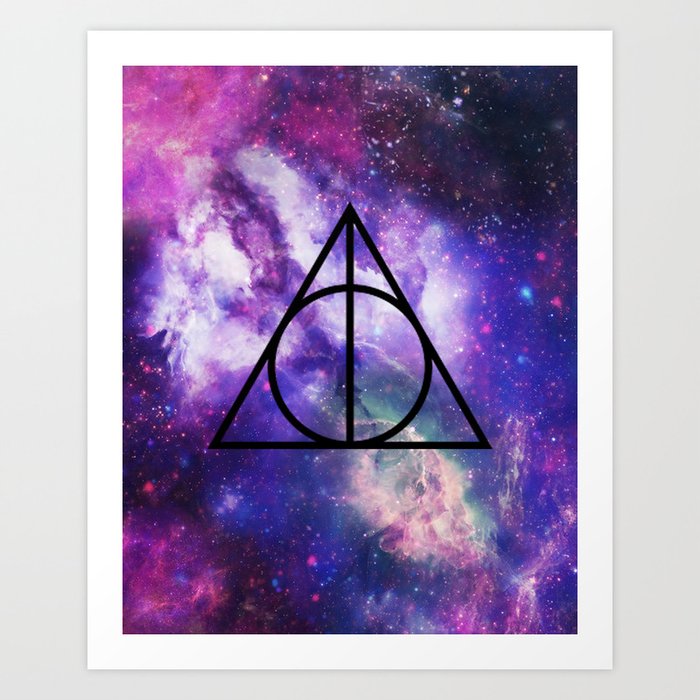 Deathly Hallows Galaxy Art Print By Lorenzamontaldo Society6