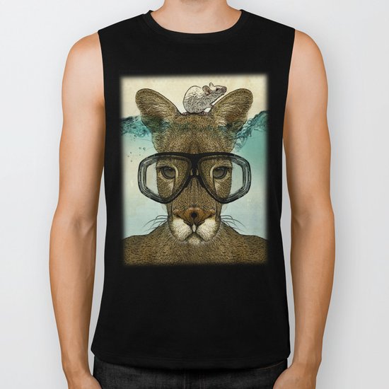 Skuba Roo and a white mouse Biker Tank