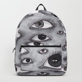 Eyes Backpack | Windowstothesoul, Weird, Halloween, Drawing, Witches, October, Creepy, Quirky, Darkarts, Ink Pen 