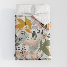 Abstract strokes still life Duvet Cover