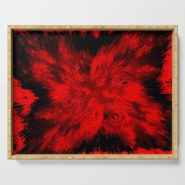 Fire Behind Glass (Red series #11) Serving Tray
