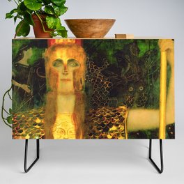 Gustav Klimt "Minerva or Pallas Athena" Credenza