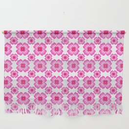 Modern Hot Pink Palm Springs Flower Mini Pattern Wall Hanging