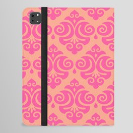 Victorian Gothic Pattern 539 Pink and Orange iPad Folio Case
