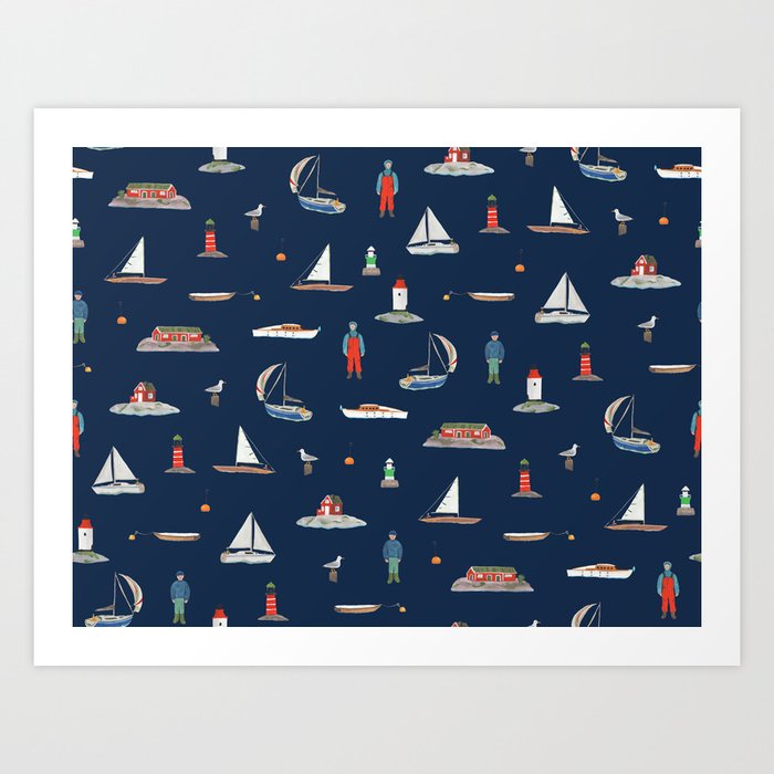 A Sailing Holiday Art Print