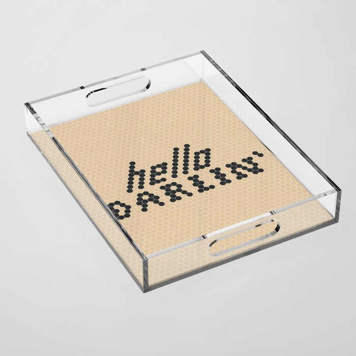 Hello Darlin' Retro Art Print Acrylic Tray