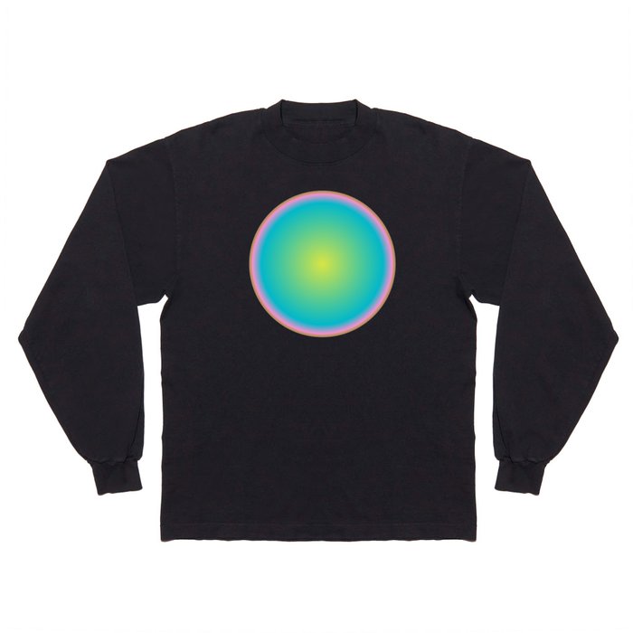 Space Gradient in Turquoise Long Sleeve T Shirt