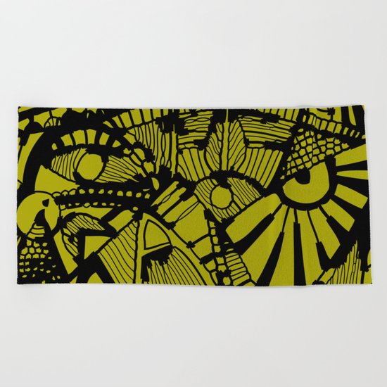 INK#2 Look me in the Eye #Owl Beach Towel