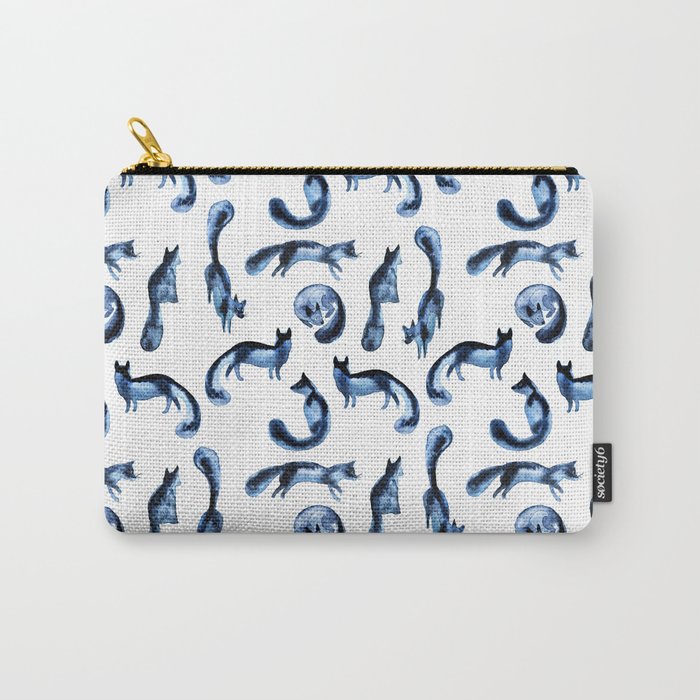 A pack of silver foxes. Carry-All Pouch