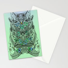 Little Birds and big brother Owl Stationery Cards