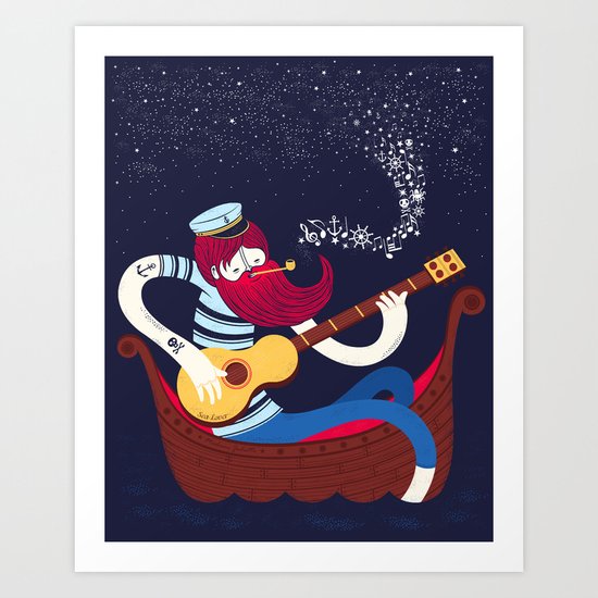 Sea Songs Night Art Print