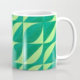 Geo Green Leafs Coffee Mug