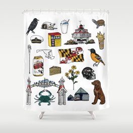 Maryland Flash Sheet - Color Shower Curtain