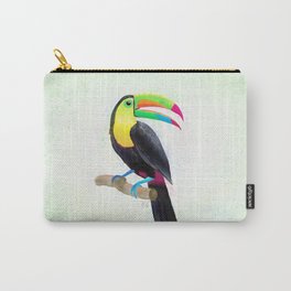 Watercolor Toucan Bird Carry-All Pouch | Bird Lover, Summer, Kids Room, Birds, Colorful, Paradise, Toucan, Bird, Parrot, Toco 