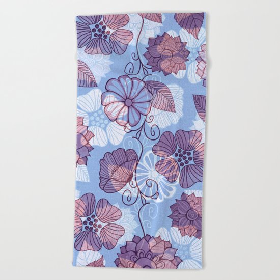 Flower Flow Beach Towel