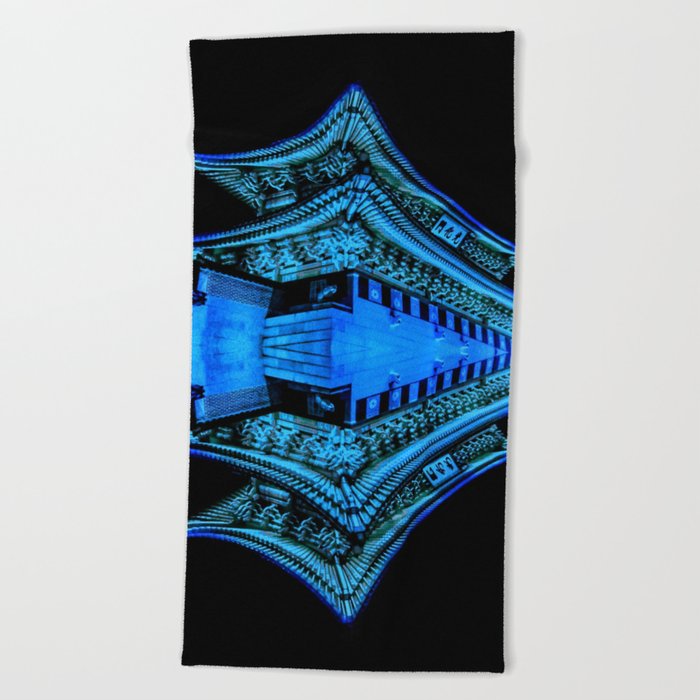 Abstract Blue And Black Art Gyeongbokgung Palace Seoul Korea