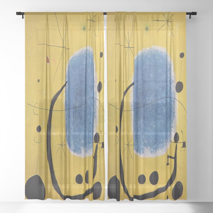 Joan Miro The Gold Of The Azure Sheer Curtain