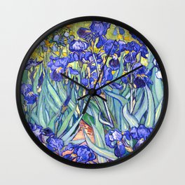 Vincent Van Gogh Irises Wall Clock