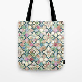 Muted Moroccan Mosaic Tiles Tote Bag