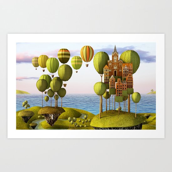 City in the Sky_Lanscape Format Art Print