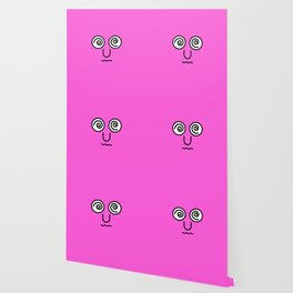 type face: Dizzy Emoji Pink Wallpaper