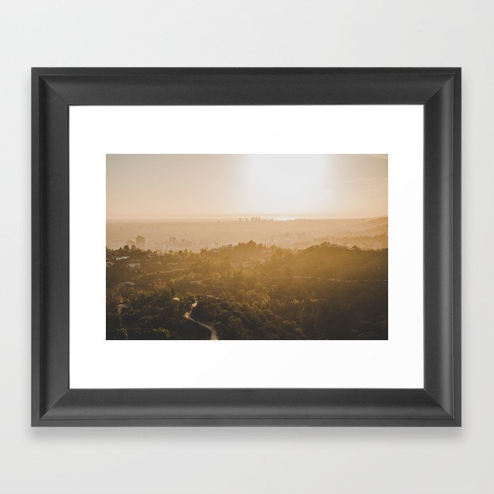 Golden Hour - Los Angeles, California Framed Art Print